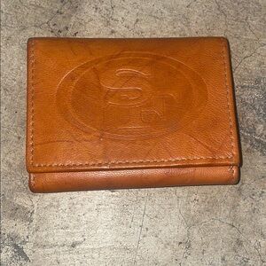 Brown Leather Wallet San Francisco tan leather like new made India